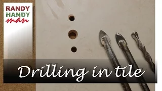 Drilling hole in ceramic tile. How to make a hole in a tile. What drill to use.