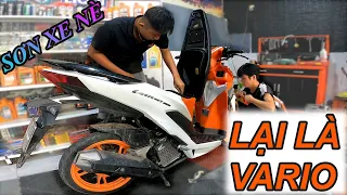 Sơn xe Honda Vario trắng cam tại 9Circle Motor Spa