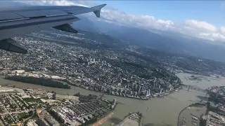 Incredible Vancouver Views! Air Canada A319| Scenic landing at YVR Airport