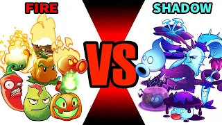 Team Plant FIRE vs Team Plant SHADOW- PvZ 2 Plant VS Plant