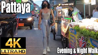 Pattaya 4K Walk Soi Buakhao, Soi Honey, Soi Diana, Evening & Night. 30th Nov.