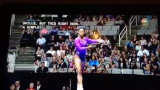 Gabby Douglas beam performance on July 9th at the Olympics