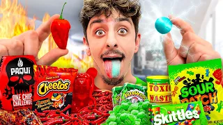 Eating the Worlds Spiciest VS Sourest Food - Challenge