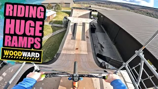 RIDING MTB ON HUGE RAMPS AT WOODWARD - BIGGEST SKATEPARK IN THE WORLD