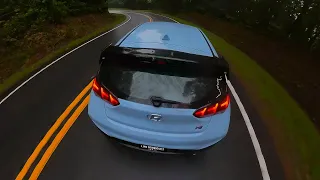 Epic Rainy Drive: Hyundai Veloster N on Richard Russell Scenic Highway | Pure Sound | POV | 4K