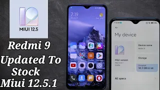 Xiaomi Redmi 9 Updated to Miui 12.5.1