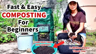 FAST & EASY COMPOSTING FOR BEGINNERS AT HOME | MAKE COMPOST FAST | WITH ENGLISH SUB