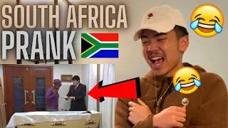 SOUTH AFRICA PRANK! 🇿🇦🤣 Leon Schuster Coffin Prank (Schuks Tshabalala) AMERICAN REACTION! *CRAZY 😂*
