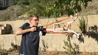 PVC Water Balloon Slingshot - Slowmo