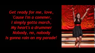 Glee - Don't Rain On My Parade (lyrics)