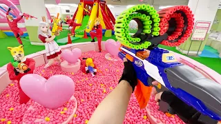 Nerf War | Amusement Park Battle 65 (Nerf First Person Shooter)