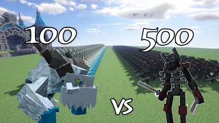 100 Frostmaws Vs 500 Mutant Wither Skeletons |Minecraft|