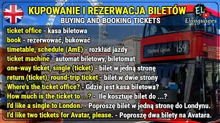 Angielski przy kasie biletowej, kupowanie i rezerwacja biletów - At the ticket office buy a ticket