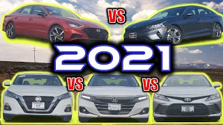 2021 Family Sedan Comparison | Camry vs Accord vs Altima vs Sonata vs K5