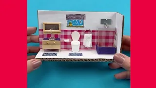 Fiz um Banheiro de Caixa de Fósforo e esqueci de postar! Dicas DIY Miniatura