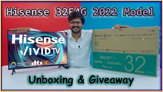 Hisense 32E4G Series 32 inch TV 📺Unboxing & Giveaway ⚡ Hisense VIVID TV⚡ Android 11⚡ध्यान रखना !🔥🔥