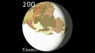 Plate Tectonics Viewed from South Pole - Scotese Animation