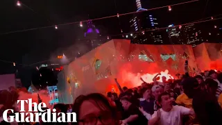 Wild scenes as Socceroos fans celebrate World Cup win over Tunisia