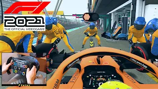 F1 2021 - Race at Silverstone with Lando Norris McLaren (w/steering wheel) | Thrustmaster T300