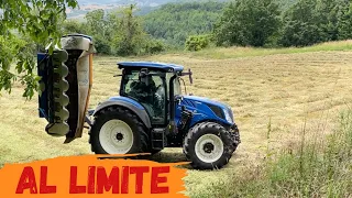 Primo Taglio nel bagnato! New Holland T5 140 Dynamic Command e BCS Rotex XR6