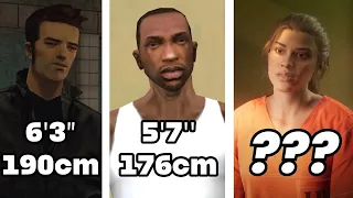 Protagonist Height in GTA Games (Evolution)