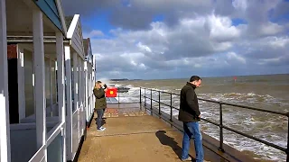 Windy day down at Southwold Beach Suffolk