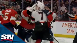 Sergei Bobrovsky Throws PUNCHES At Brady Tkachuk As Brother vs. Brother Heats Up
