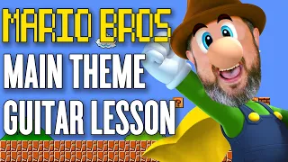 Super Mario Bros Theme Song Guitar Lesson + Tutorial