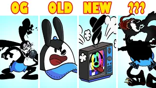 VS PIBBY Corrupted Glitch Oswald  OG VS OLD VS NEW FNF MODS (Come and Learning with Pibby)