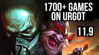 URGOT vs KLED (TOP) | 3.3M mastery, 5/1/11, 1700+ games | KR Diamond | v11.9