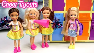 Barbie & Chelsea Cheerleading Tryout Story Adventures