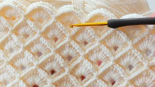 💯Very easy 10 loop crochet baby blanket model explanation /easy explanation for new learners#crochet