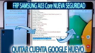 FRP SAMSUNG A03 Core QUITAR CUENTA GOOGLE ULTIMA SEGURIDAD CON OCTOPLUS FRP TOOL A032 ALL BIT 12 13