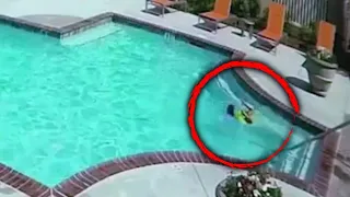 Sister Jumps Into Pool to Rescue 3-Year-Old