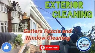 Exterior House Cleaning - Pressure Washing Relax to Watch - Gutter cleaning UPVC fascia and windows