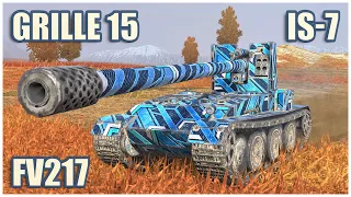 IS-7, Grille 15 & FV217 Badger • WoT Blitz Gameplay