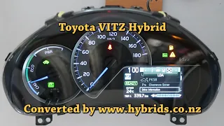 Toyota VITZ Hybrid Instrument Cluster (Dash, Speedometer) Japanese to English Conversion