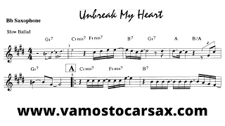 Unbreak My Heart [TENOR SAX] Toni Braxton