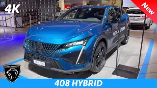 Peugeot 408 GT Pack 2023 - FIRST Look in 4K (Exterior - Interior), HYBRID, Price