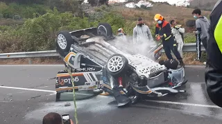 💥ESPECTACULAR ACCIDENTE EN EL RALLY DE GRAN CANARIA💥