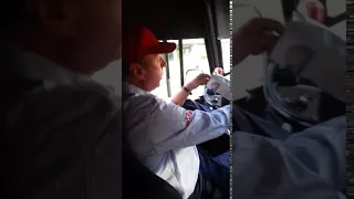 TTC Driver Eats With Foot on Dash