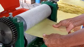 Small scale produced beeswax foundation sheets machine