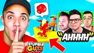 TROLEO a YOUTUBERS de STUMBLE GUYS mientras están en DIRECTO...🤣