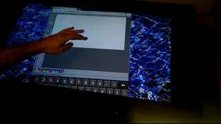 Drawing on a Jigabyte touch screen coffee table