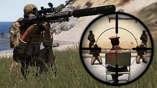 Ukraine's best sniper kills Putin's best general and saves the Ukrainian hostages. - ARMA 3