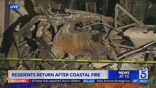 Laguna Niguel residents return after Coastal Fire