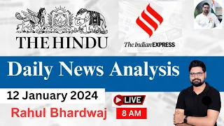 The Hindu | Daily Editorial and News Analysis | 12 January 2024 | UPSC CSE'24 | Rahul Bhardwaj