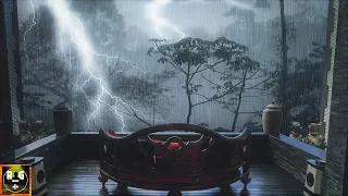 Sleep Instantly with Heavy Thunderstorm Sounds | Rain, Loud Thunder and Lightning Sound Effects