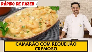 Ficou uma delícia e é muito rápido de fazer! CAMARÃO COM REQUEIJÃO CREMOSO