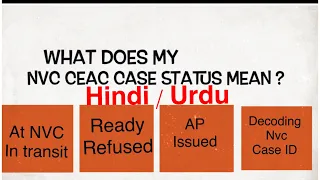 Hindi Urdu Ceac Case Status - At NVC / In transit Ready / Refused / Administrative Processing Issued